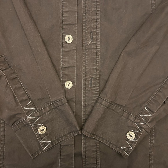 7 Diamonds Black Casual Button Down Cotton Shirt with Classic Collar Size L - Picture 5 of 11